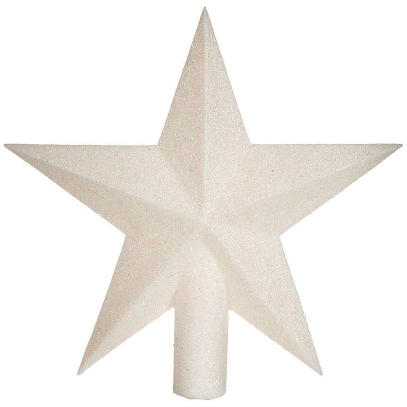 Χριστουγεννιάτικο Στολίδι Spitishop A-s Glitter White 184433 Πλαστικό 1 Τμχ - Κορυφή Δέντρου