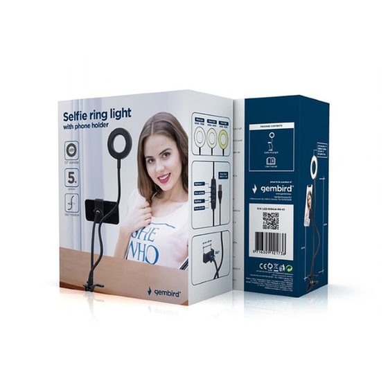 Τρίποδο Gembird LED-Ring4-PH-01 - Μαύρο image 1