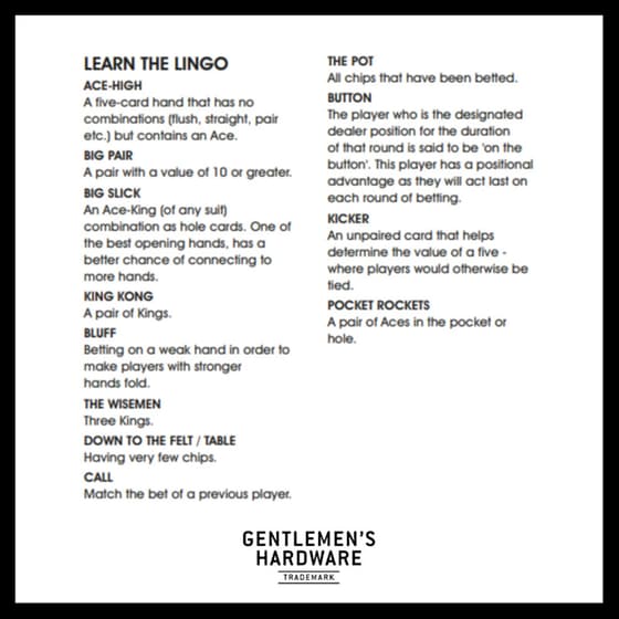 Gentlemen's Hardware Casino Night - (GEN584) image 3