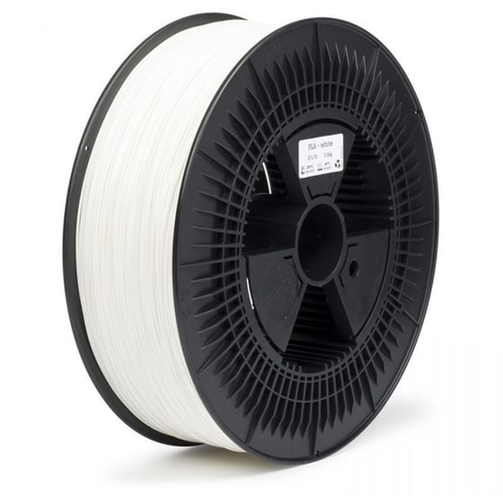 REAL FILAMENTS νήμα 3D εκτυπωτή PLA - 5kg 1.75mm - Λευκό image 0