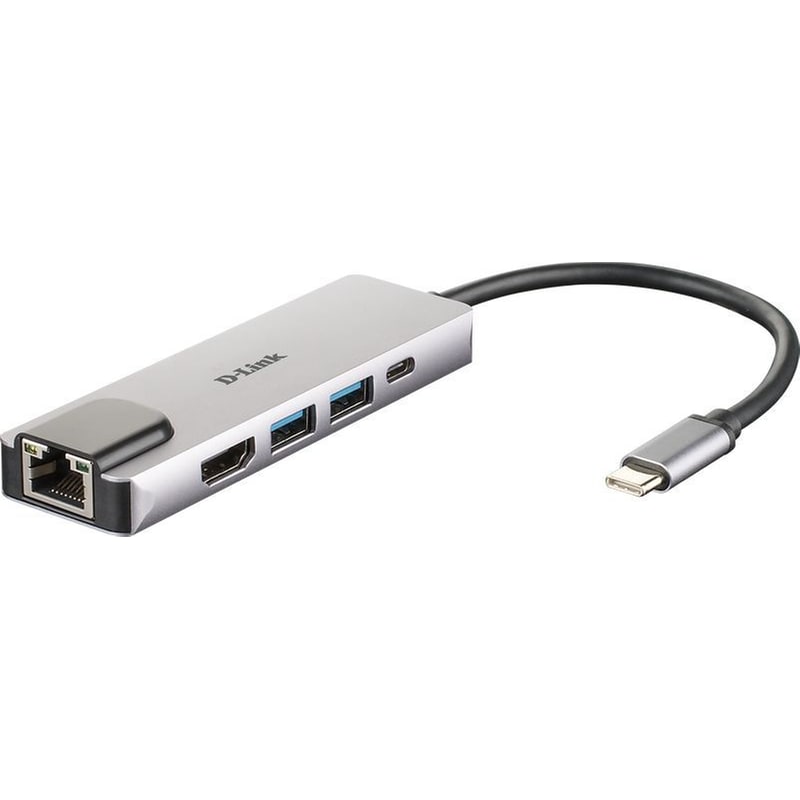 D-Link DUB-M520 USB Hub 5 σε 1 USB-C - Ασημί