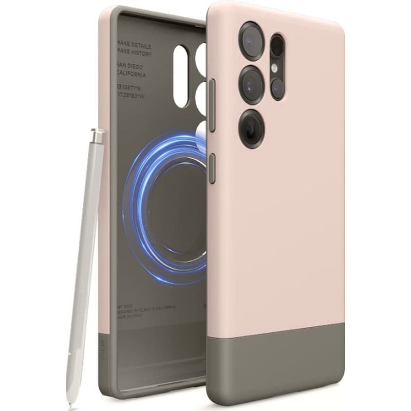 ELAGO Θήκη Samsung Galaxy S25 Ultra - Elago Magnetic Glide με MagSafe - Lovely Pink/Medium Grey