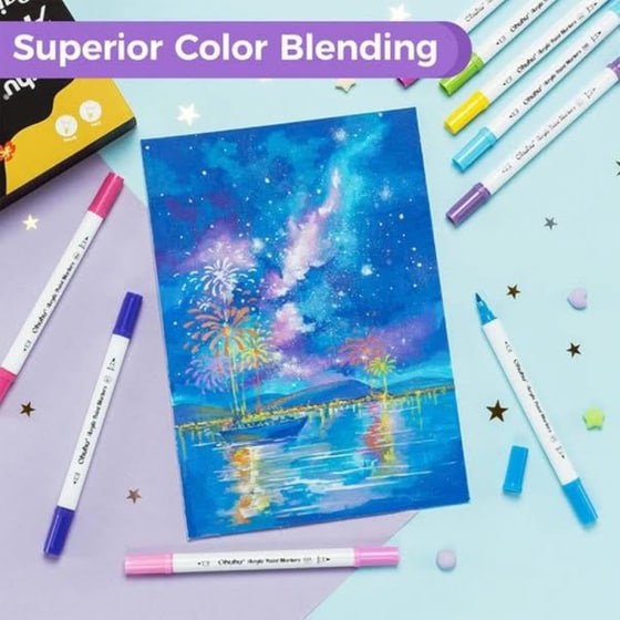 Μαρκαδόροι Σχεδίου Ohuhu&nbsp;Brush & Fine&nbsp;Acrylic&nbsp;(36 Τεμάχια) image 4