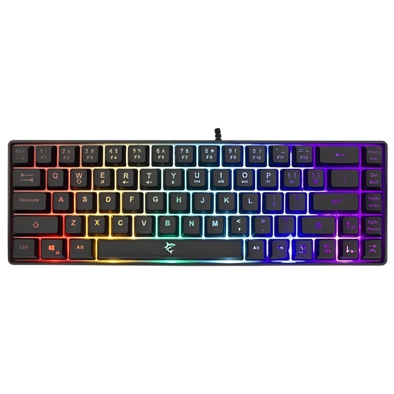 WHITE SHARK White Shark Gk-2201b Gaming Ενσύρματο Πληκτρολόγιο με RGB φωτισμό Μαύρο (US)