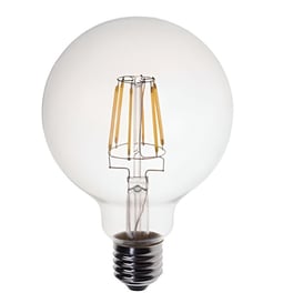 Λαμπτήρας Filament LED Eurolamp E27 G125 8w 6500K - Ψυχρό Λευκό