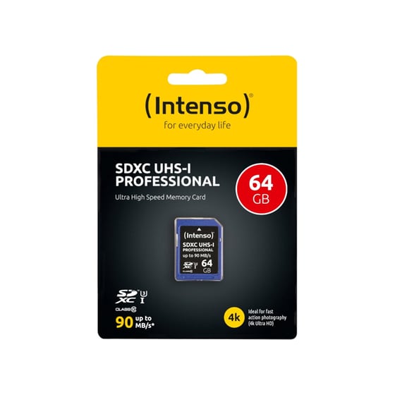 Κάρτα Μνήμης Intenso 64GB UHS-I Professional image 1