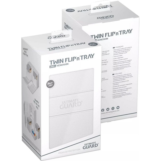 Ultimate Guard Twin Flip`n`tray 200+ Xenoskin Monocolor White image 4