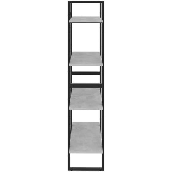 Βιβλιοθήκη VidaXL από Ξύλο 80x30x140cm - Γκρι/Μαύρο image 4