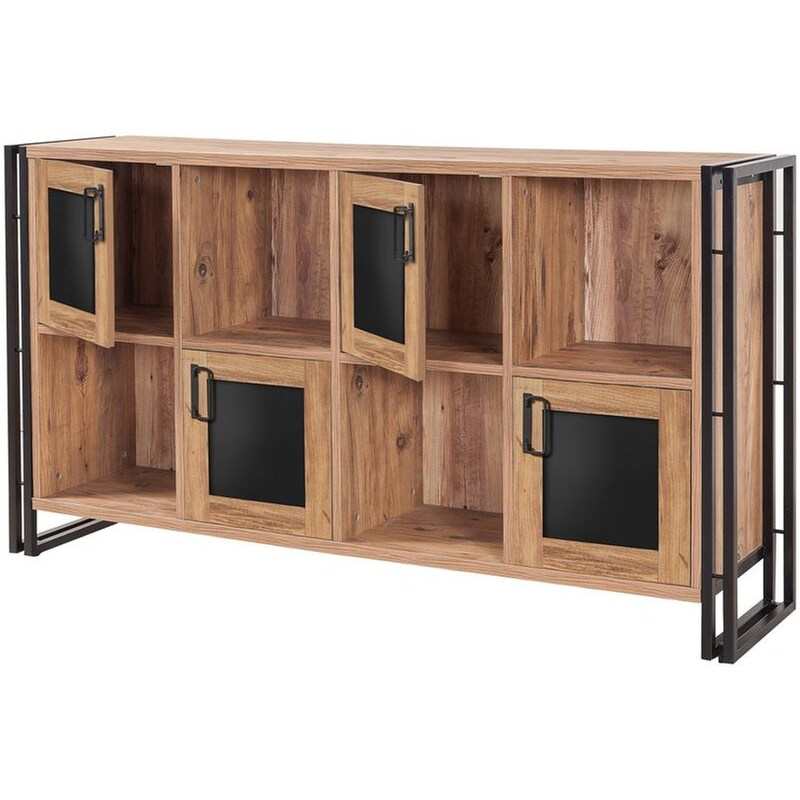 Μπουφές 24Mall Sinistra Atlantic Pine από Μοριοσανίδα 164x45x89 cm - Καφέ/Μαύρος 24MALL