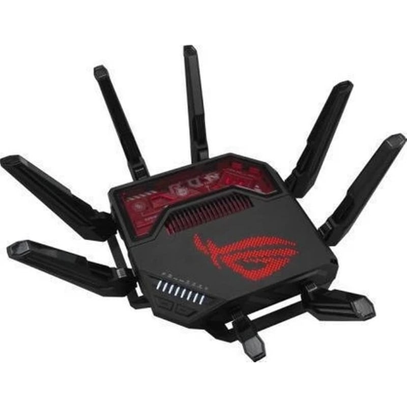 Asus ROG Rapture GT-BE19000 Router Wi-Fi 7 Tri Band (2.4 5 6 GHz) με υποδοχή Ethernet, USB