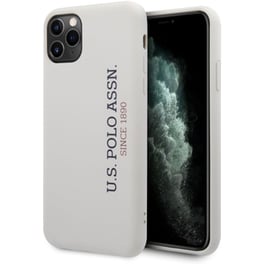 Θήκη Apple iPhone 11 Pro Max - U.S. Polo Assn Silicone Effect Logo Collection - Λευκό
