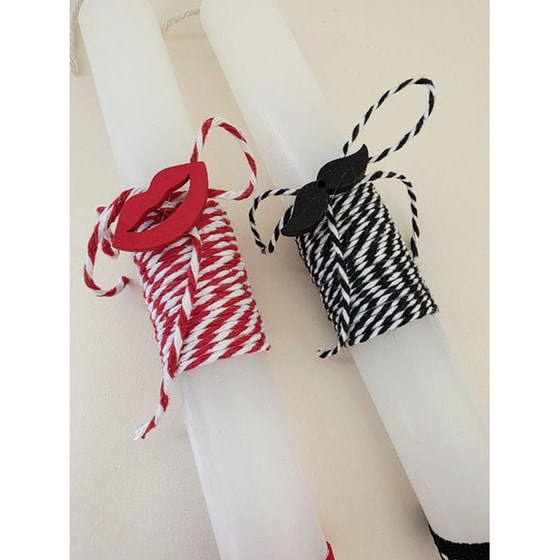 Σετ Λαμπάδα Perfect Match&nbsp;Χειλάκια-Μουστάκι (2 Τεμάχια) image 2