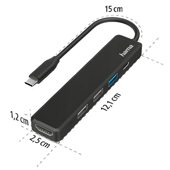 Docking Station Hama 00200117 5-Port συμβατό με USB-C image 3