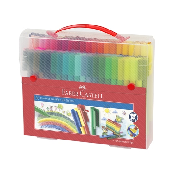 Μαρκαδόροι Ζωγραφικής Faber Castell Connector (80 Τεμάχια) image 0