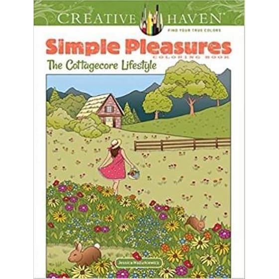 Creative Haven Simple Pleasures Coloring Book : The Cottagecore Lifestyle image 0