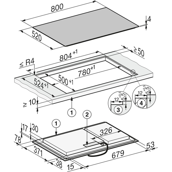 MIELE KM8484 FL 80 cm Μαύρο Εστία Επαγωγική Αυτόνομη image 4