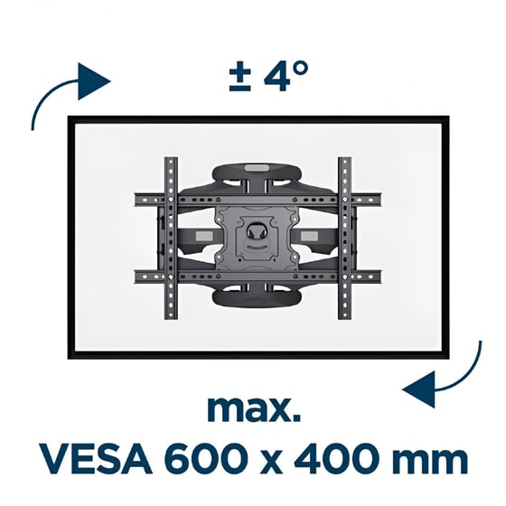 Βάση Τηλεόρασης Επιτοίχια Gembird WM-75ST-01 32" -75" έως 45 kg image 4