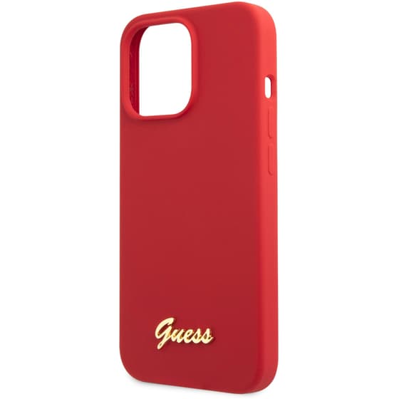 Θήκη Apple iPhone 13 Pro - Guess Vintage Script Gold Logo Collection - Κόκκινο image 2
