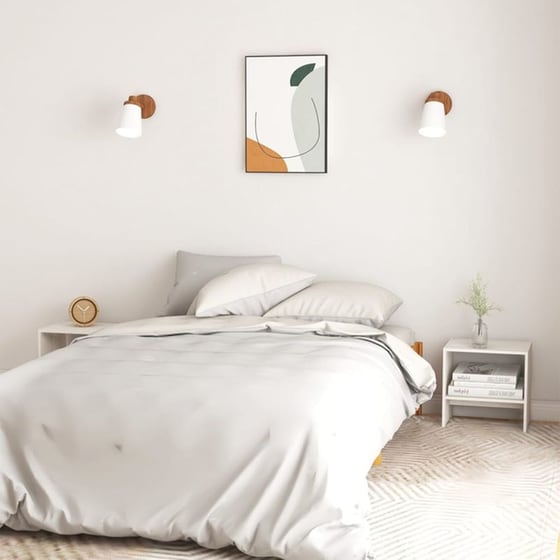 Κομοδίνο Vidaxl Από Μασίφ Ξύλο Πεύκου 40x30.5x40 cm - Λευκό image 2
