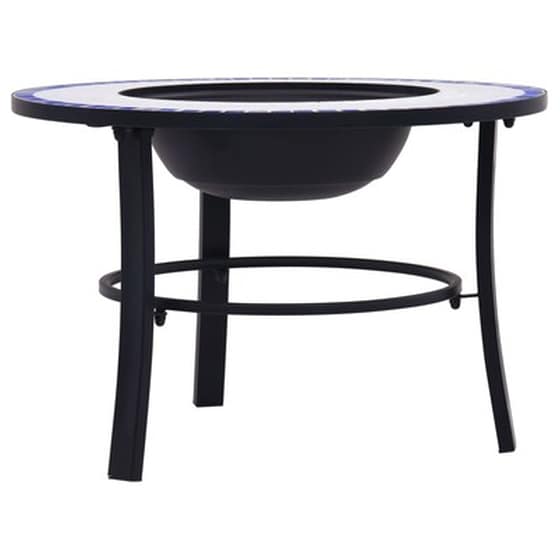 Vidaxl Τζάκι Εξωτερικού Χώρου «μωσαϊκό» Μπλε/λευκό 68 Εκ. Κεραμικό image 5