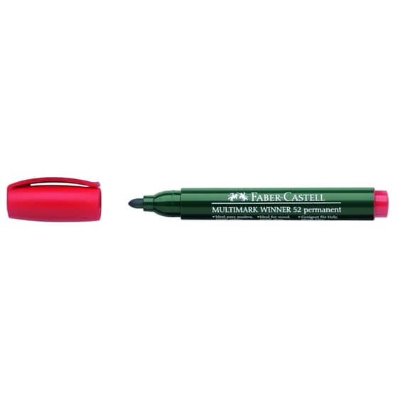 Μαρκαδόρος Ανεξίτηλος Faber Castell Κόκκινο 1.0 mm image 0