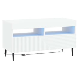 Έπιπλο Τηλεόρασης με LED VidaXL από Επεξεργασμένο Ξύλο - Λευκό