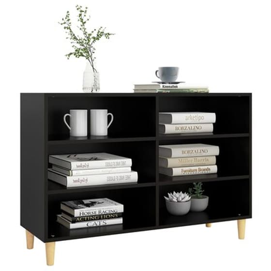 Βιβλιοθήκη VidaXL από Μοριοσανίδα 103.5x35x70 cm  - Μαύρο image 3