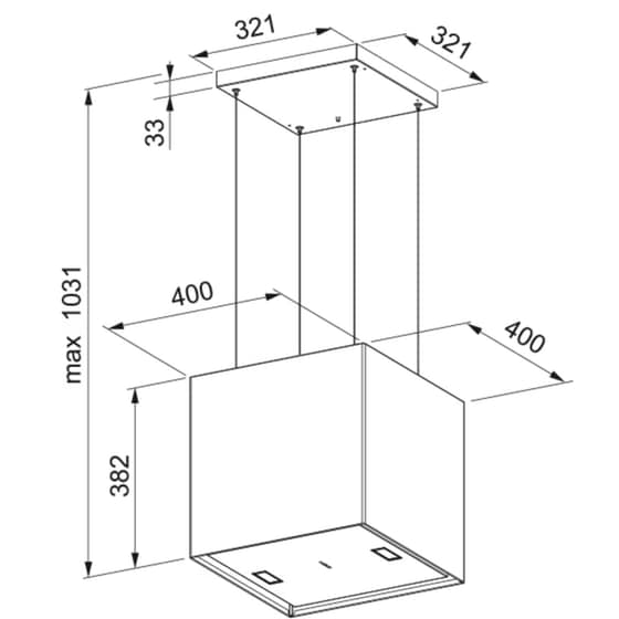 FRANKE Mercury FME 407 BK Μαύρος 40 cm Μαύρο Απορροφητήρας Νησίδα image 4