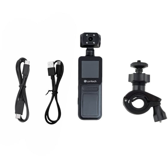 Action Camera Lamtech 180° 4K - Μαύρη image 3