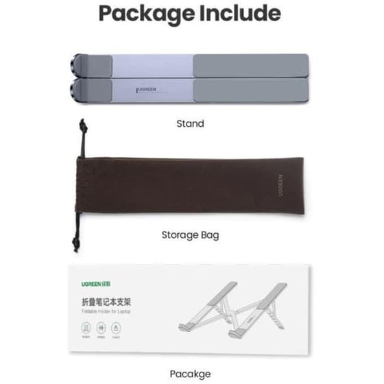 Βάση Στήριξης Laptop Ugreen LP451 - Ασημί image 1