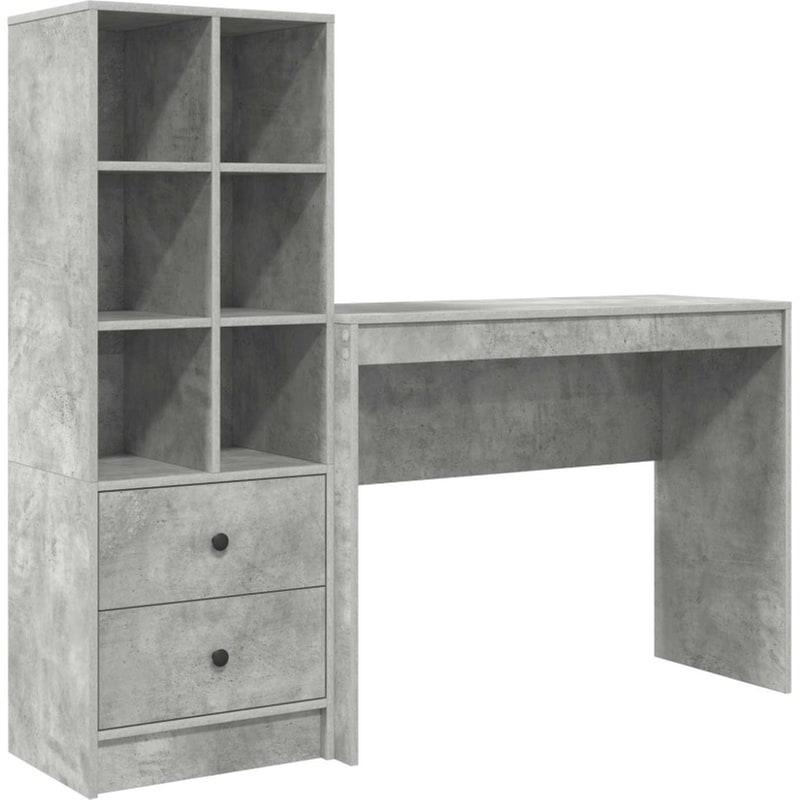 Γραφείο VidaXL 145,5x40x127 cm - Γκρι Σκυροδέματος (2 τεμ.)