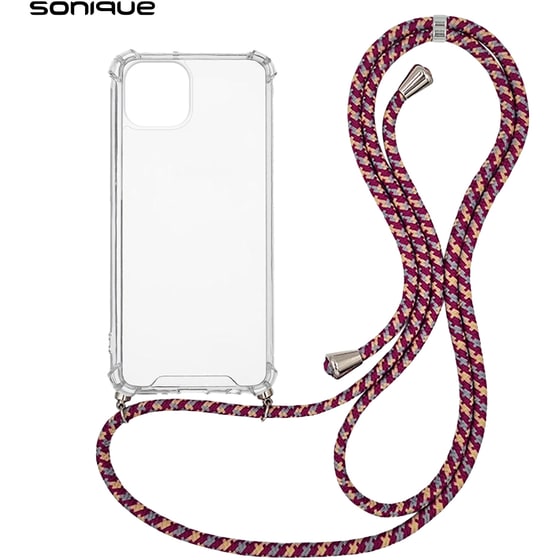 Θήκη Apple iPhone 14 - Sonique Armor Clear - Rainbow Μπορντό image 0