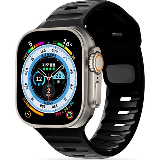 Λουράκι Tech-Protect Σιλικόνης για Apple Watch 49mm - Μαύρο image 0