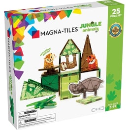 Magna-Tiles® Jungle Animals Μαγνητικό Παιχνίδι Κατασκευών - 25 Κομμάτια (21225)