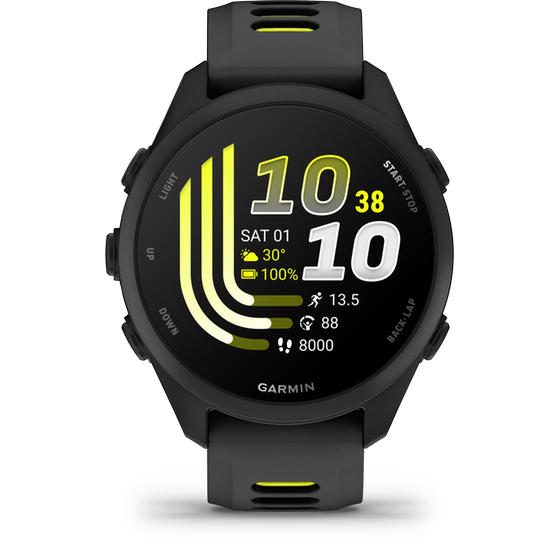 Smartwatch Garmin Forerunner 170 Music 43mm - Black with Amp Yellow image 0