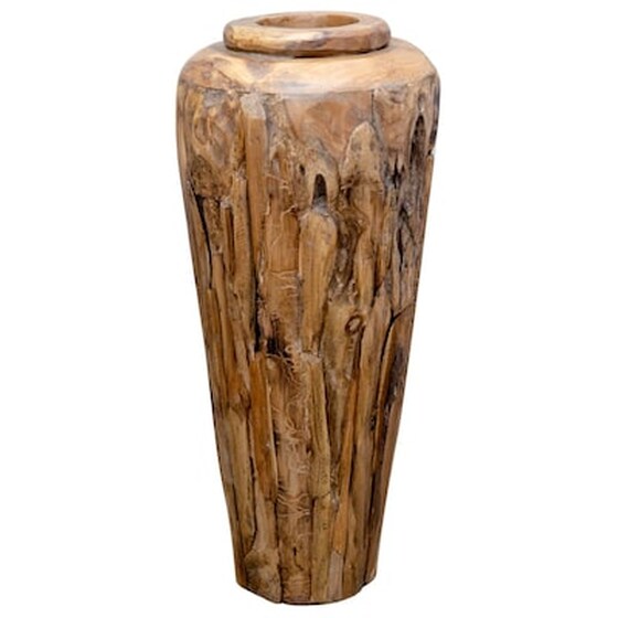 Vidaxl Βάζο Διακοσμητικό 40 X 100 Εκ. Από Μασίφ Ξύλο Teak image 4