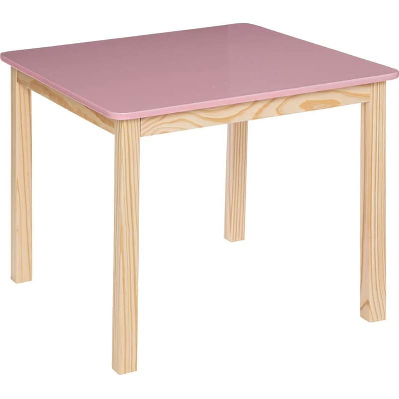 SPITISHOP Τραπεζάκι Σαλονιού Spitiship από MDF 60x60x48cm - Μπεζ/Ροζ