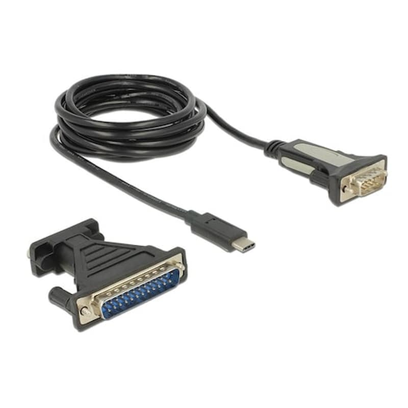 Delock Adapter Από Serial Db9 Rs-232 Ή Adapter Db25 Σε Usb Type-c