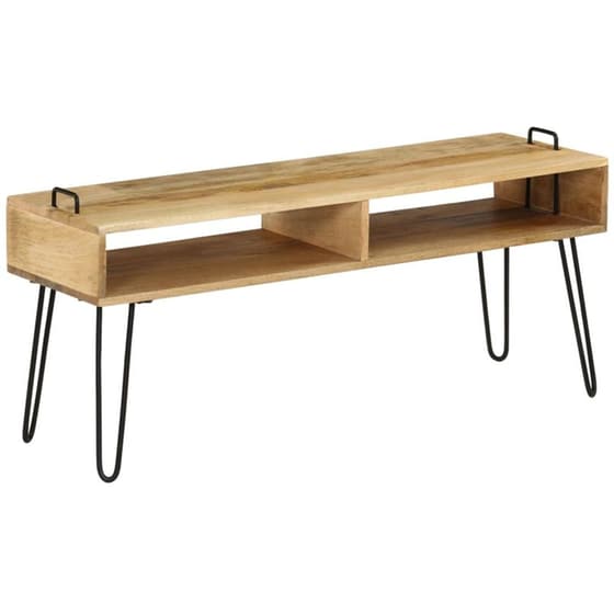 Έπιπλο Τηλεόρασης VidaXL από Ξύλο 110x35x45cm - Kαφέ/Μαύρο image 9