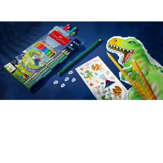 Ξυλομπογιές Ακουαρέλας Faber-Castell Metallic Grip Δεινόσαυροι image 2