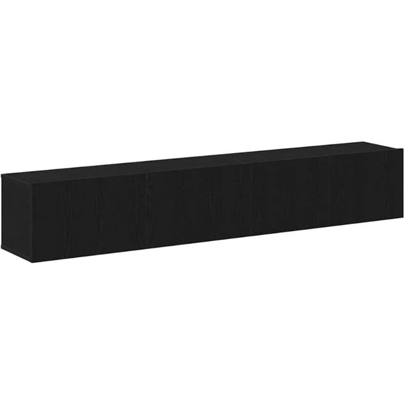Έπιπλο Τηλεόρασης VidaXL 2 τμχ 180 x 30 x 30,5 cm - Μαύρη Οξιά