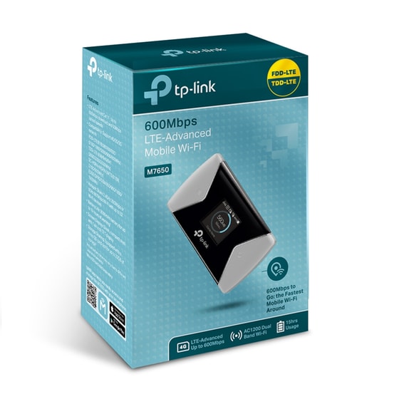 TP-LINK M7650 Ασύρματο 4G Φορητό Hotspot Wi-Fi 5 με Υποδοχή SIM image 2