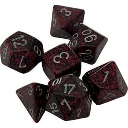 Σετ Ζάρια - 7 Dice Set Speckled Polyhedral Silver Volcano Chessex