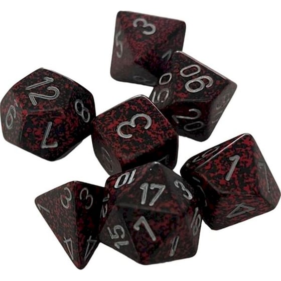 Σετ Ζάρια - 7 Dice Set Speckled Polyhedral Silver Volcano Chessex image 0