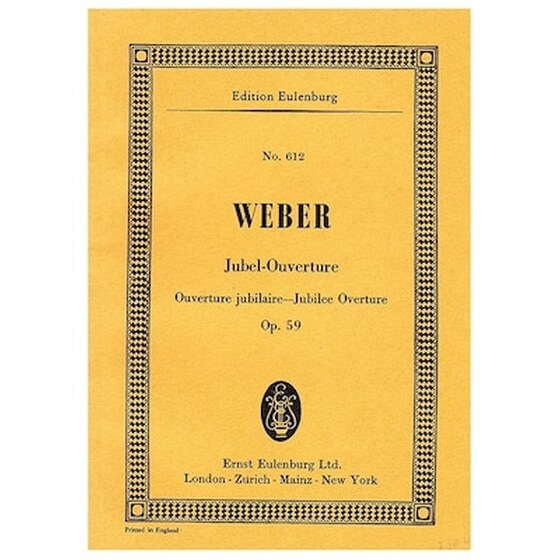 Weber - Jubel Ouverture Op.59 [pocket Score] image 0