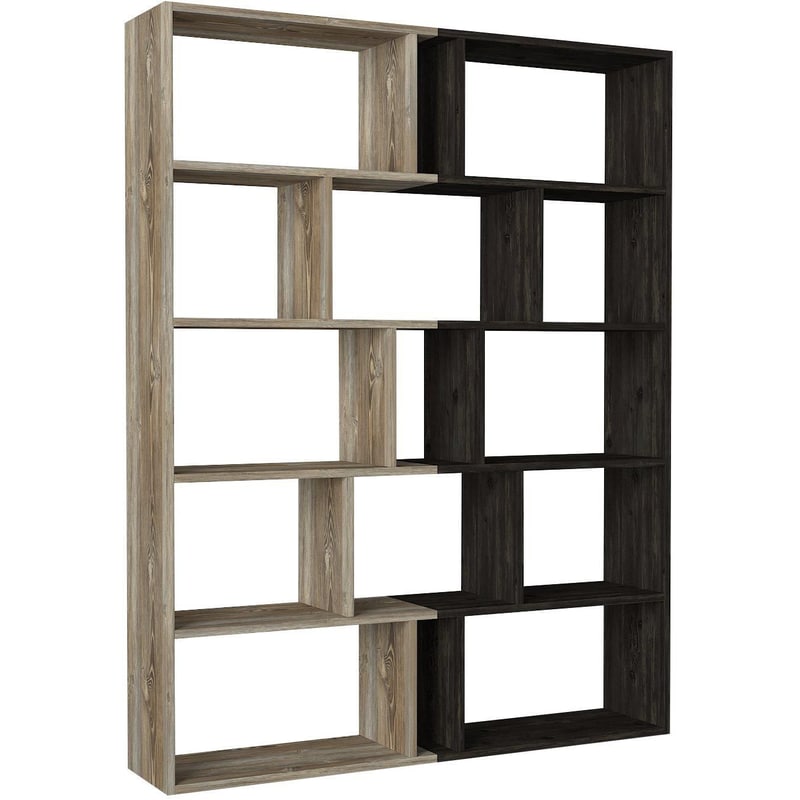 ESMARKET Βιβλιοθήκη ArteLibre Idra από Μοριοσανίδα 124x26x159 cm - Καφέ