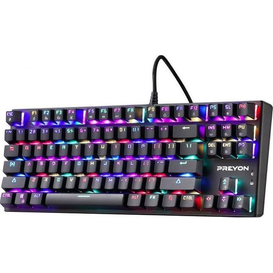Preyon Blitz Claw Gaming Μηχανικό Ενσύρματο Πληκτρολόγιο με Gateron Red και RGB φωτισμό (US) image 2