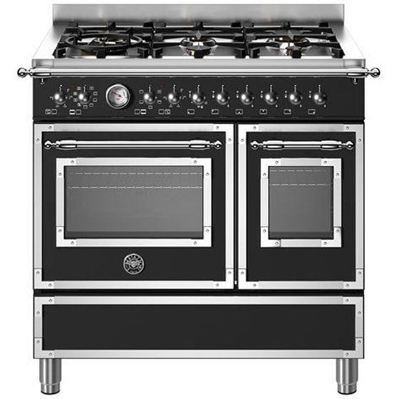 BERTAZZONI HER96L2EAVT 58 / 33 Lt Μαύρο Κουζίνα Μεικτή Αερίου image 0