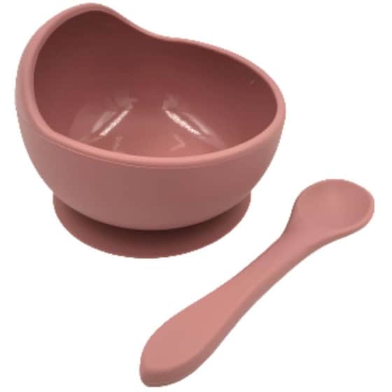 Baby In World Μπολ Σιλικόνης Με Κουταλάκι - Μωβ image 3
