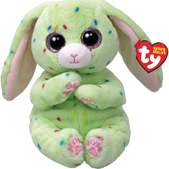 Λούτρινο TY Beannie Bellies Fern Χνουδωτό Λαγουδάκι Πράσινο (15cm) image 0